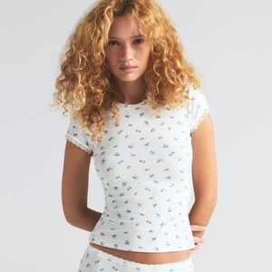 NWT SKIMS Soft Lounge Lace in Blue Garden